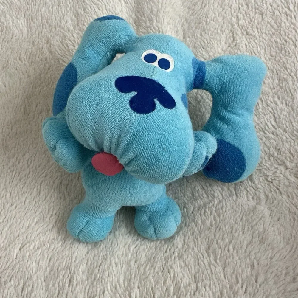 Tyco Blues Clues Beachtime Blue Plush Stuffed Animal Figure 1998 Vintage